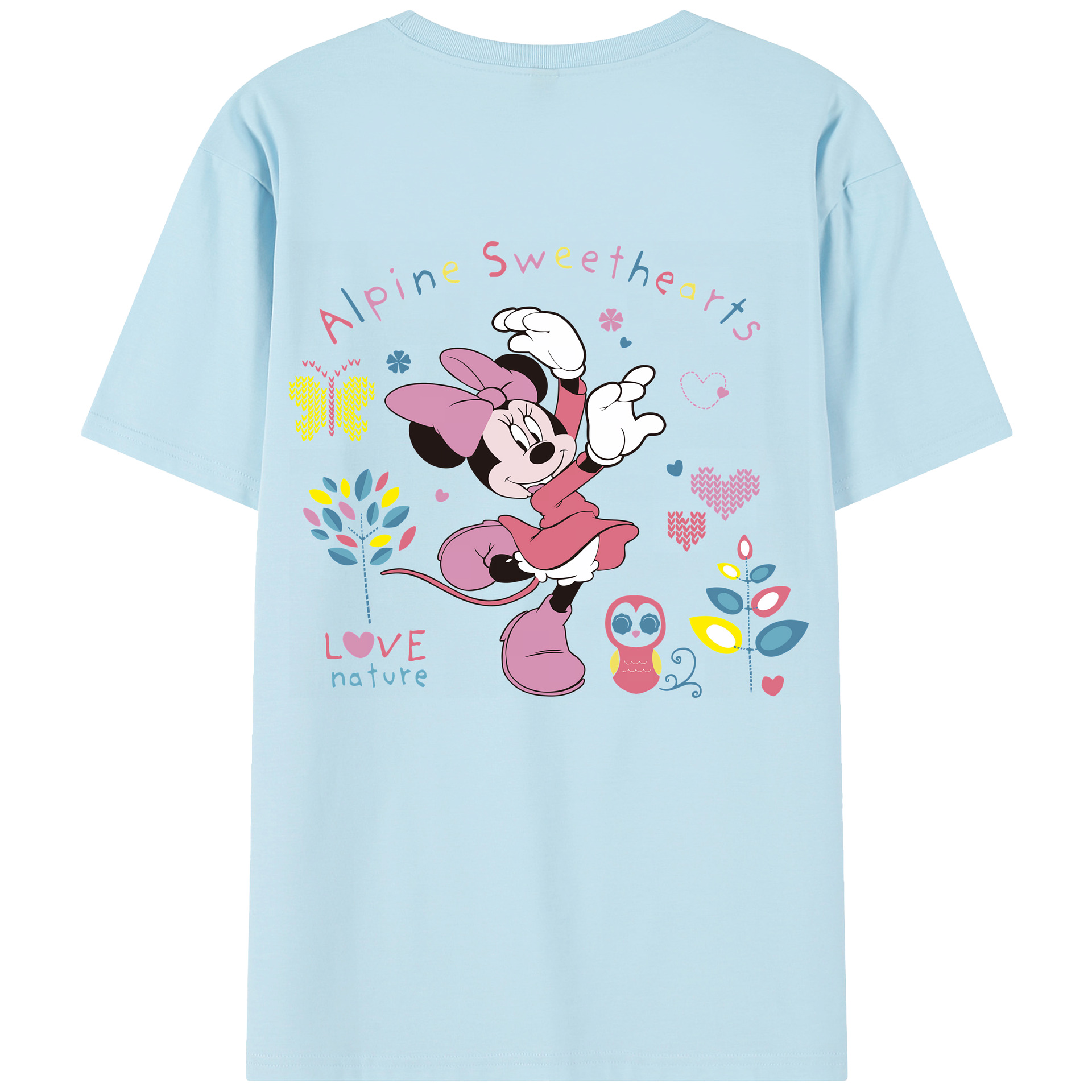 （画像用） ミッキーマウス Mickey Mouse 綿100％半袖Tシャツ（背面プリント）